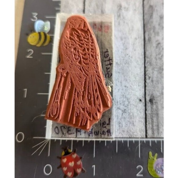 Hawk Large Bird on Post Acrylic Mount Rubber Stamp Sutter Detailed #D29 - Picture 2 of 3